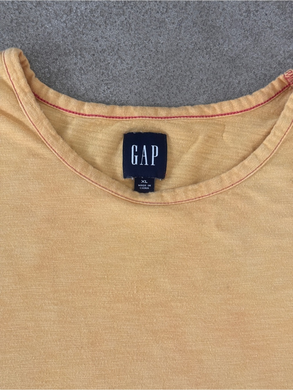 Gap XL Golden Mustard T-Shirt Dress Cotton Modal Short Sleeve Side Slits - Picture 3 of 8